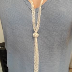 NWT Vera Bradley Long Silver-Tone Necklace